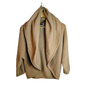 MINT CONDITION Liz Claiborne 100% Merino Wool Camel Knit Cardigan | Women's XL